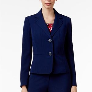 Kasper Two-Button Blazer Petite in Indigo